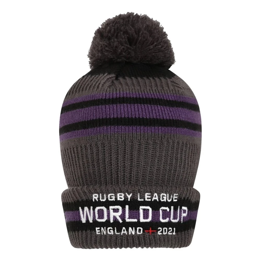New Era New Era Rugby League World Cup Stripe Bobble Beanie 3 New Era New Era Rugby League World Cup Stripe Bobble Beanie